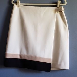 White House Black House Wrap Color Block skirt NWT